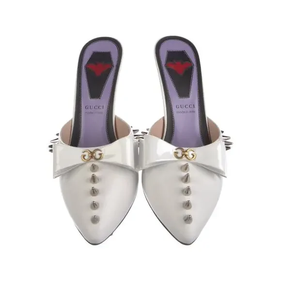 ❤️Gucci Leather Bow Mules❤️ - Picture 3 of 5